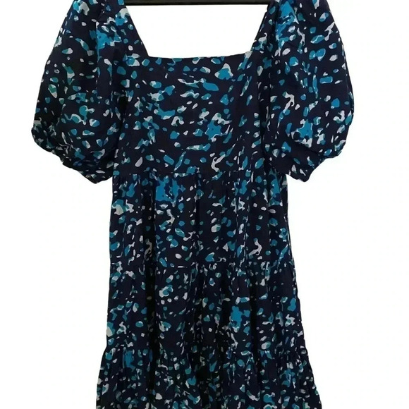 The Golden Globe Puff Sleeve Tiered Baby Doll Dress Size Small - Picture 3 of 8